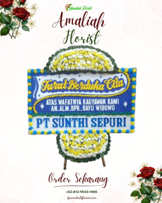 Papan Bunga Duka di Wareng